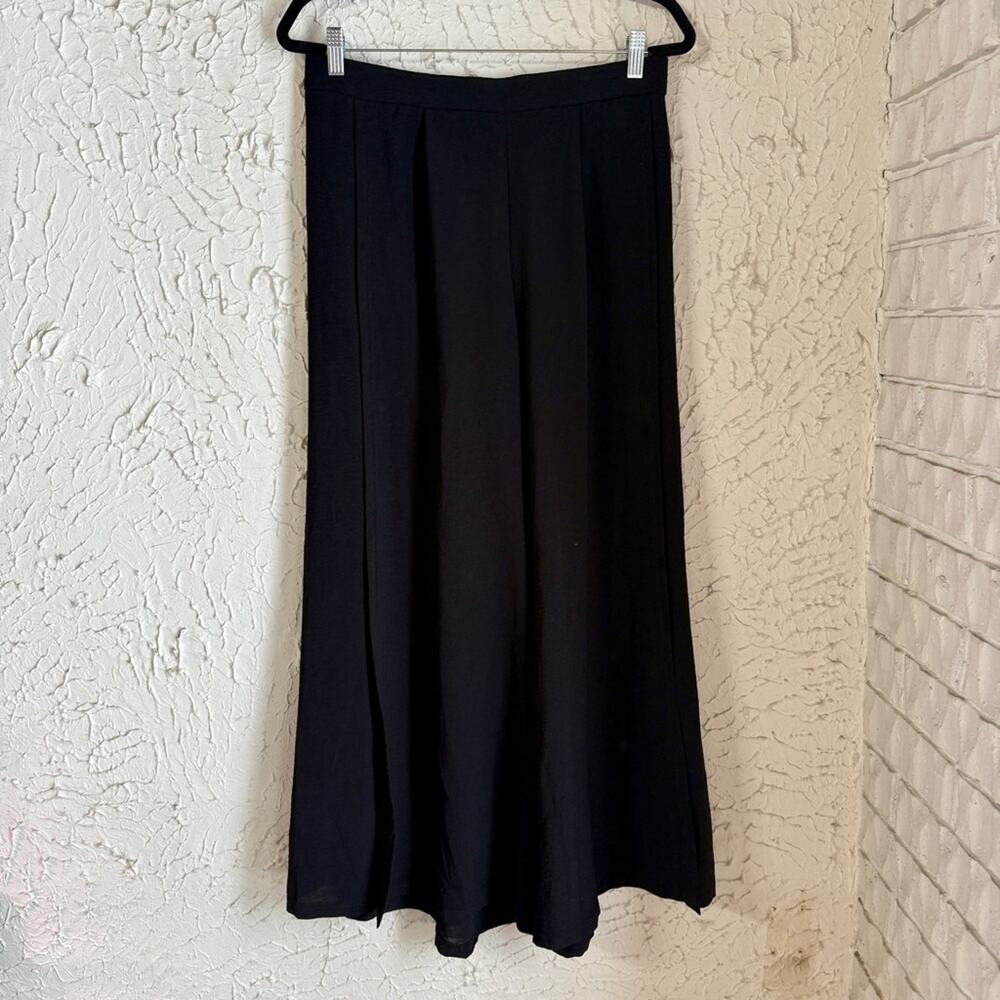 Black Wide Leg Trousers with Splits